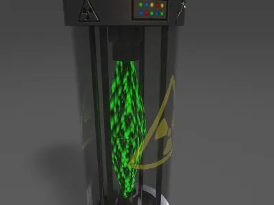 Contained Reactive Crystal Low-poly 3D model