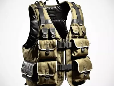 Military Tactical Utility Vest 3D model