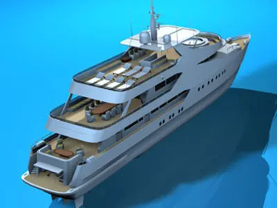 Yacht luxury 3D model