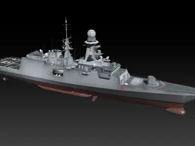 ITS Carlo Bergamini Low-poly 3D model