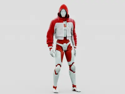 CYBORGTOPIA B-2  Rigged for Unreal Engine - Unity - MIXAMO  3D model