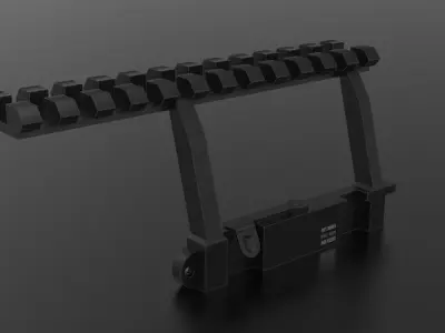 AK47 Scope Mount Low-poly 3D model