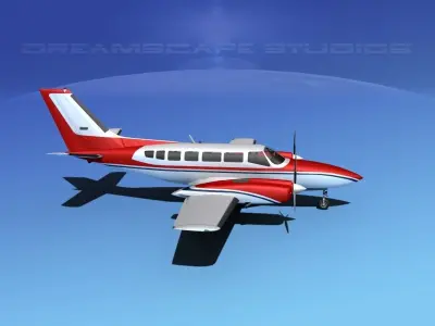 Cessna 404 Titan Courier V01 3D model