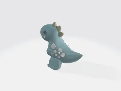 Dinosaur t-rex cartoon Low-poly 3D model