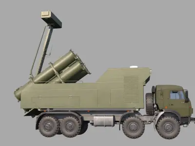 Rubezh-ME Coastal defense missile system 3D model