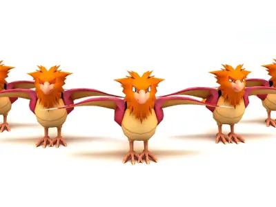 Spearow Model group of birds 3D model