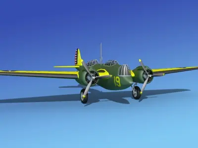 Martin B-10 V07 US Army 3D model