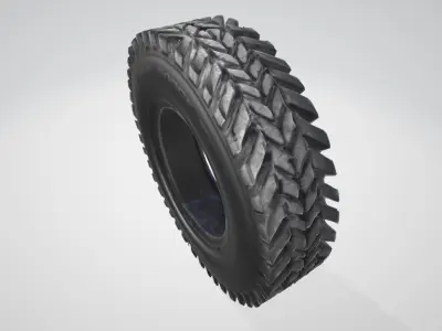 Heavy-Duty Off-Road Tire - 3D Model Analysis 3D model