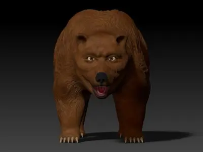 Grizzly Bear Low-poly 3D model