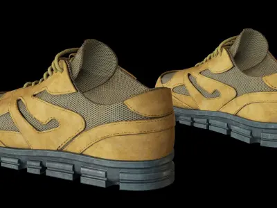 Tactical Shoes Low-poly 3D model