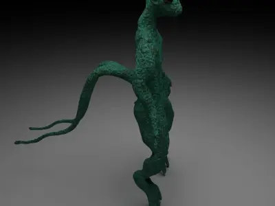 Alien Reptile 1 - Material d Free low-poly 3D model