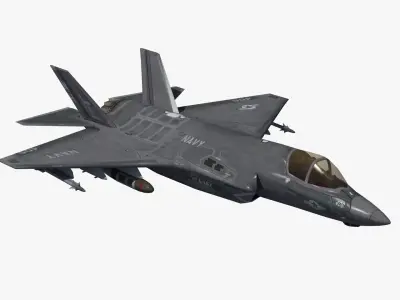 F35C Navy JSF Low-poly 3D model