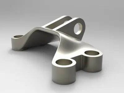 GE jet engine bracket 3 Free 3D model