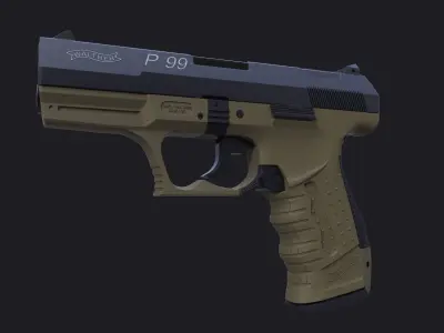 Walther P99 - High poly 3D model