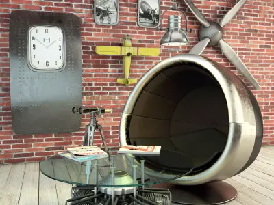 Aviator Collection biplane 3D model