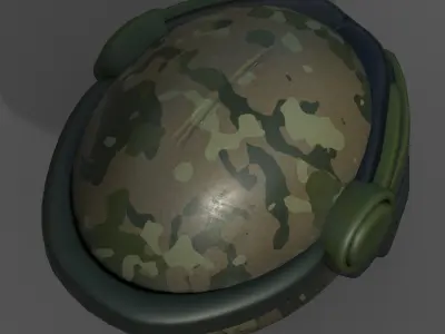 Helmet plastic mask protection pollution ball shaped Low-poly 3D model