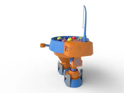 Fishing Robot Low-poly 3D model