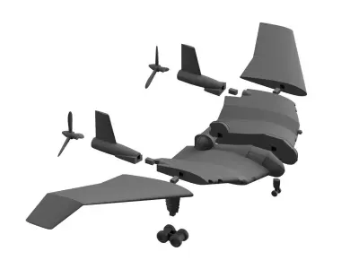 Indiana Jones BV-38 flying wing 3D print model