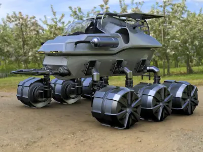 Futuristic Mars Rover 3D model