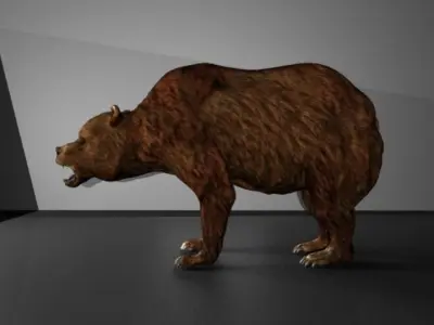 Grizzly Bear Low-poly 3D model
