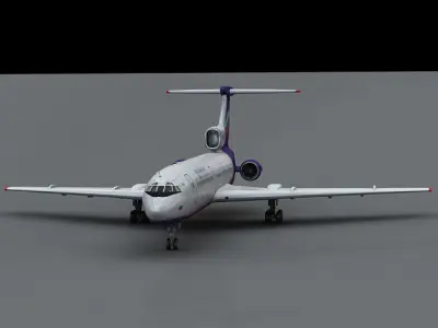 Tu 154m 3D model