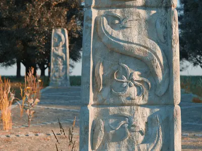 Ancient stone sculpture 3D model