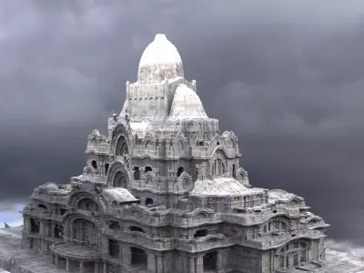 Palace Exterior Oriental Design 2 3D model