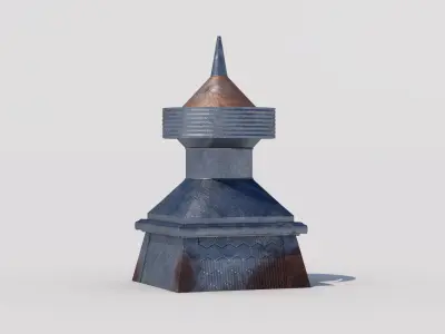 Antique Barn Cupola Low-poly 3D model