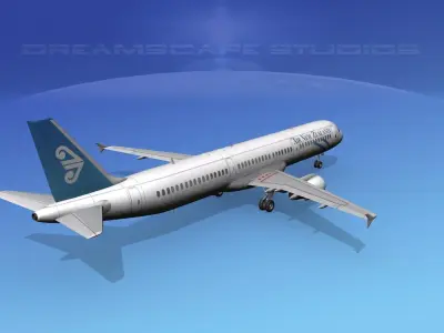 Airbus A321 Air New Zealand 3D model