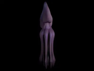 Low Poly Giant Squid Low-poly 3D model