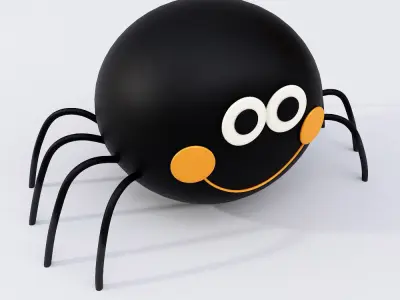 Cute spider low poly 3d model 1 3D model