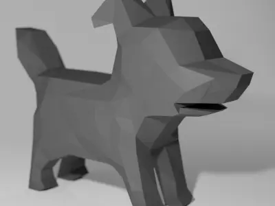 Low-Poly cute dog Low-poly 3D model