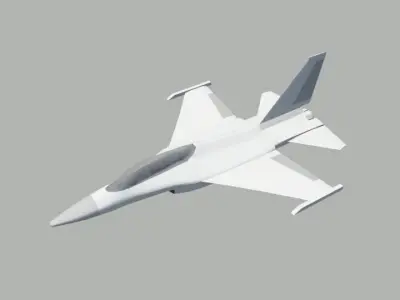 FGA Aircraft FA-71 Low-poly 3D model