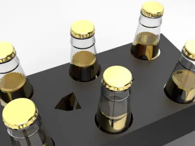 Beverage Branding Package No10 6Pack Low-poly 3D model