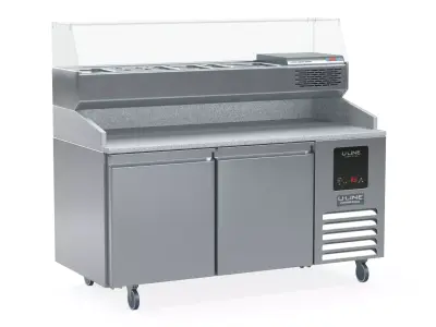 U-Line Pizza Prep Table Refrigerators Ucpp566-Ss61A Low-poly 3D model