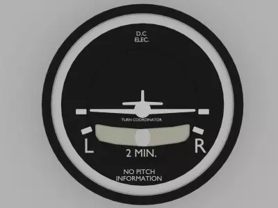 Turn coordinator 3D model