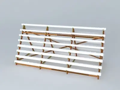 Leaning stands Hydroponics 3D model