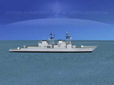 Spruance Class DD973 USS John Young 3D model