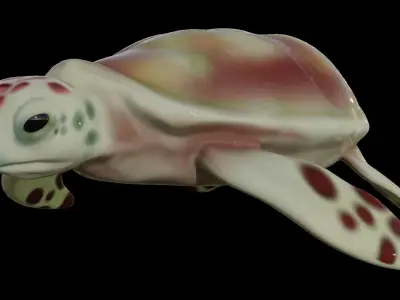 Sea turtle Low-poly 3D model