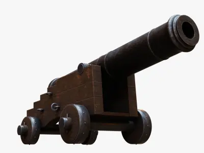 Vintage-Cannon old cannon 3D model