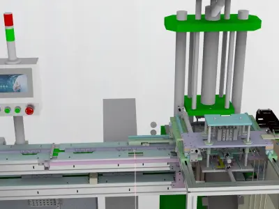 Usb cable production equipment 3D model