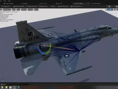 Rigged JF-17 Fighter Jet 3D model