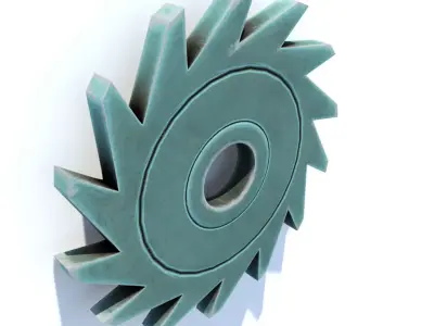 Ratchet Wheel Low-poly 3D model