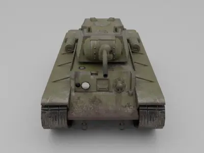 KV-1 ZiS-5 Heavy Tank Low-poly 3D model