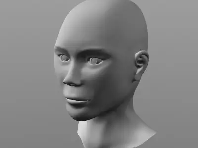 Female Athlete Head 3D model