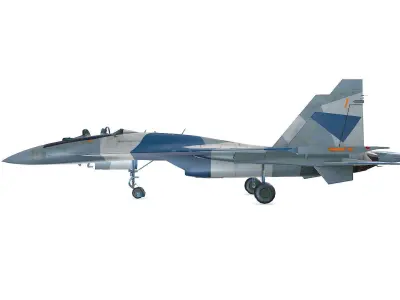 Sukhoi Su-35 Low-poly Low-poly 3D model