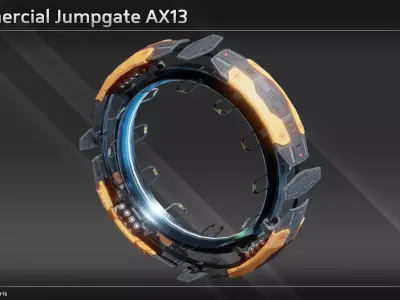Commercial Jumpgate AX13 Low-poly 3D model
