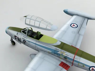  F84-G Thunderjet Jet Aircraft 3D model