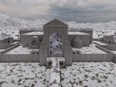 Historical church-Ancient church-Temple 3D model