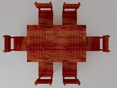 Outdoor Table and Chair Free 3D model